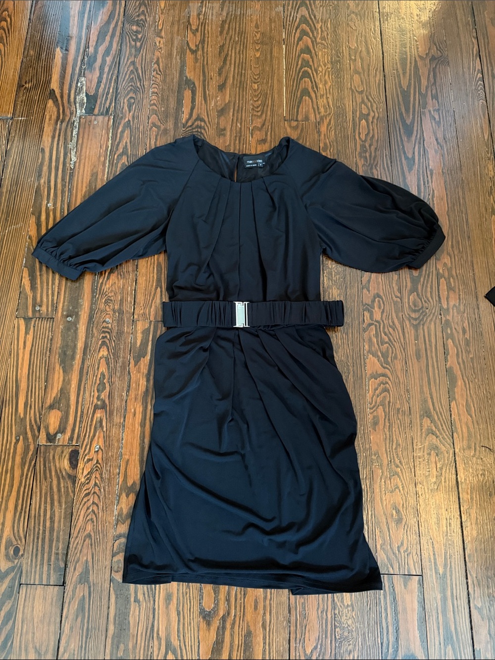 Max & Cleo Black Midi Dress with Belt
